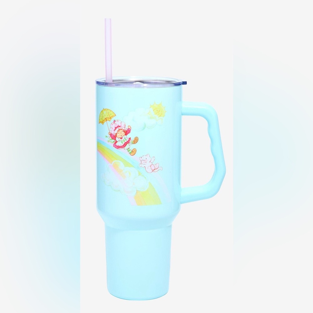 Strawberry Shortcake Stainless Steel 40 oz. Tumbler with Straw- NWT